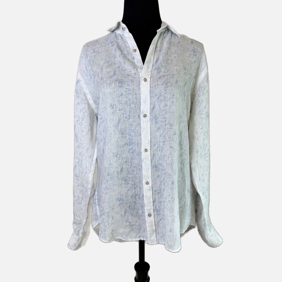 De Blasio Fine Cloth Button Down Shirt Classic Collar and Tailored Fit - Picture 1 of 6
